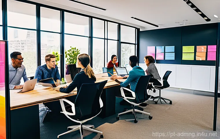 행정관리사와 민간기업 업무 차이 - **Prompt: Public Sector Workplace - Stability and Purpose**
    **Description:** A wide shot of a ca...